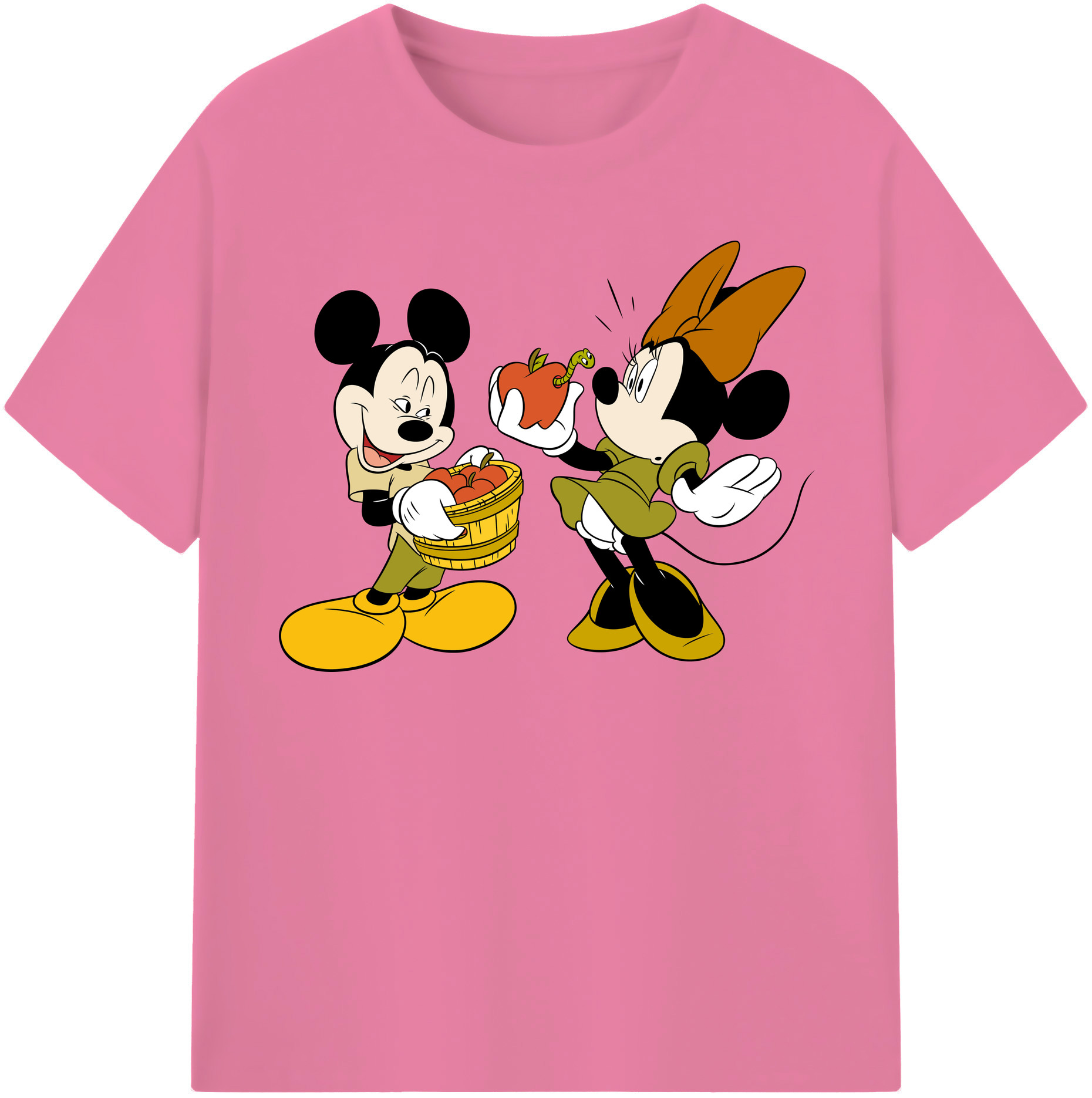 （画像用） ミッキーマウス Mickey Mouse 綿100％半袖Tシャツ（フロントプリント）